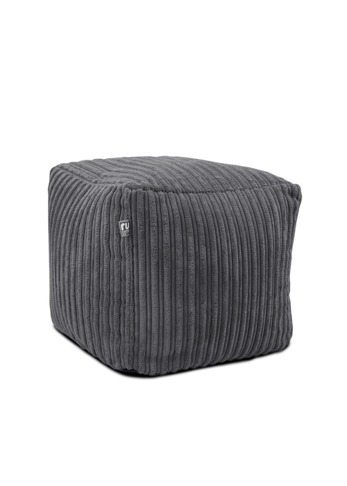 rucomfy Jumbo Cord Cube Slate Grey Beanbag - One Size Image 3