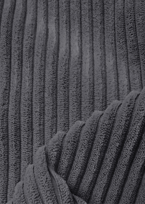 rucomfy Jumbo Cord Cube Slate Grey Beanbag - One Size Image 4