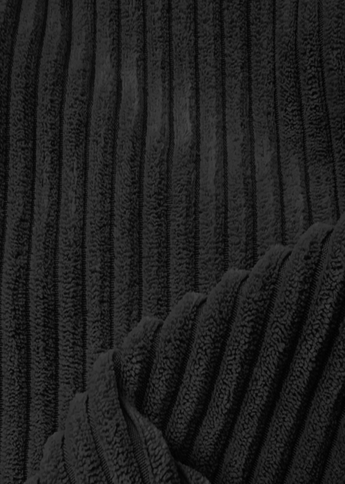 rucomfy Jumbo Cord Cube Black Beanbag - One Size Image 5