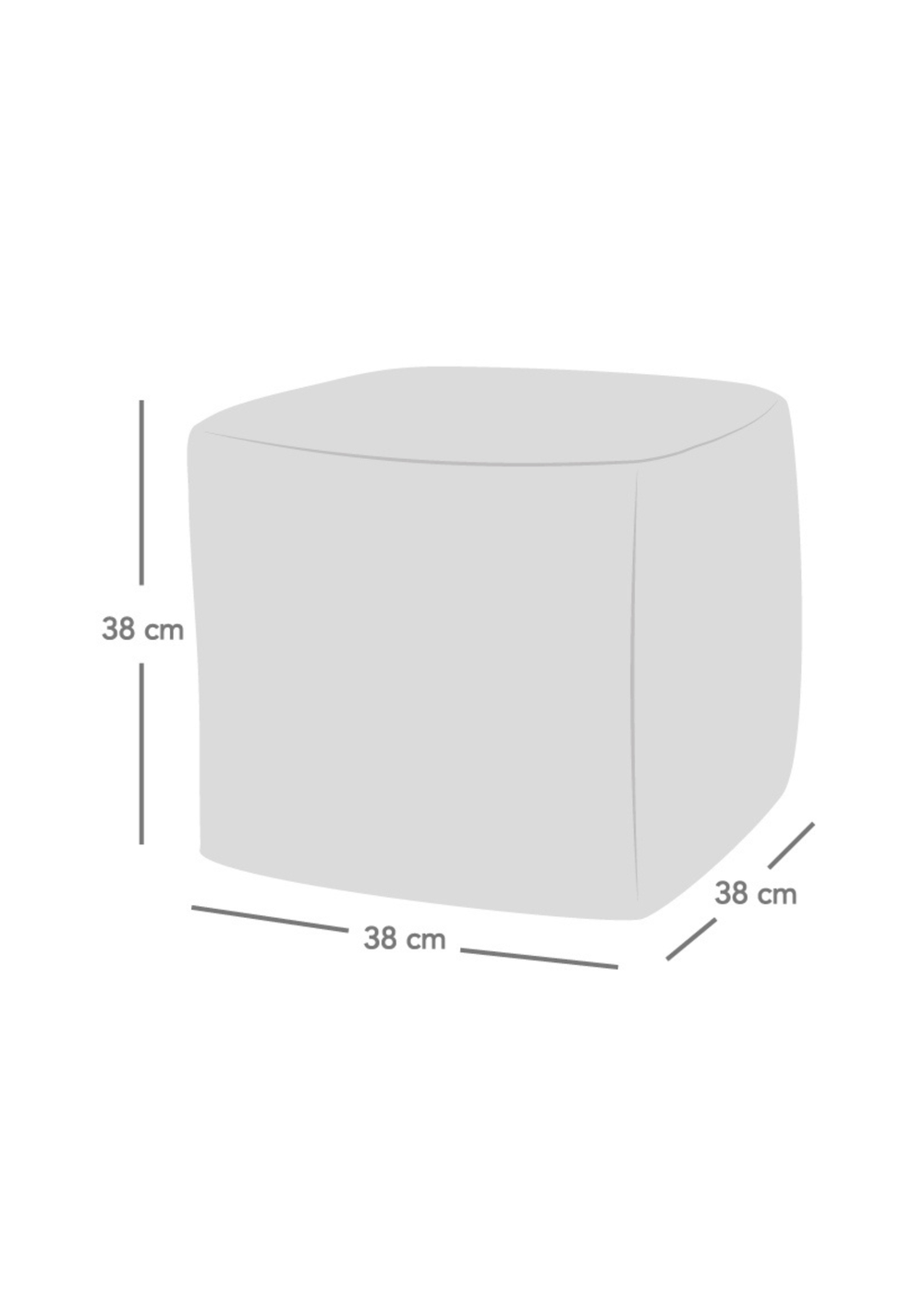 rucomfy Jumbo Cord Cube Navy Blue Beanbag - One Size Image 5