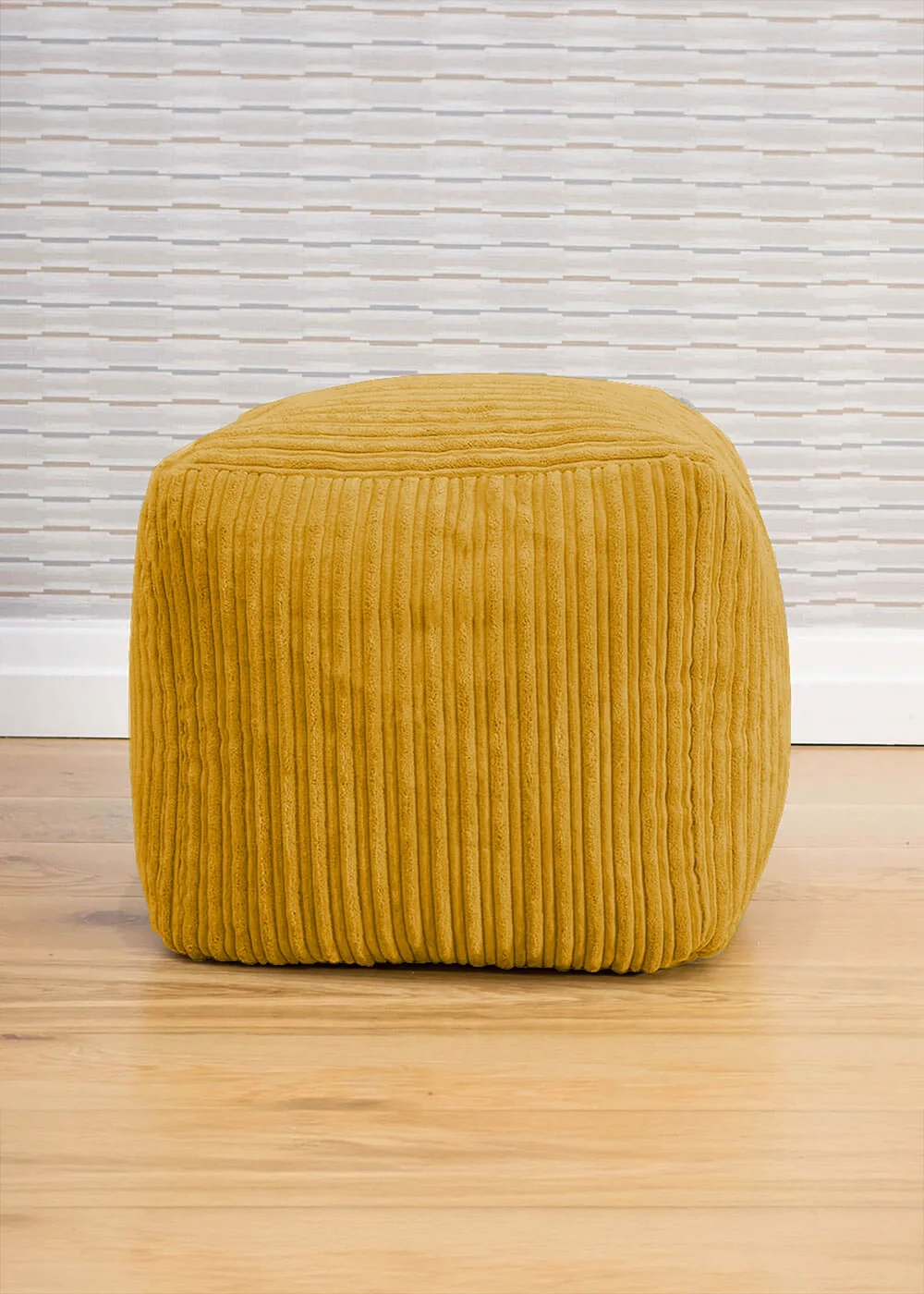 rucomfy Jumbo Cord Cube Mustard Beanbag - One Size Image 4