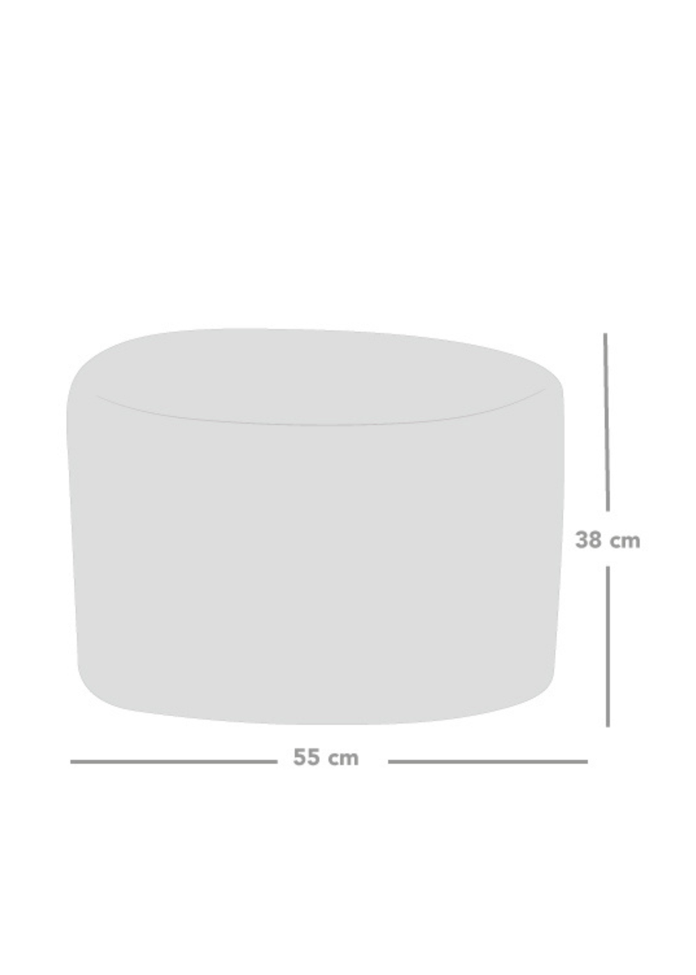 rucomfy Velvet Pouffe Pebble Grey Beanbag - One Size Image 5