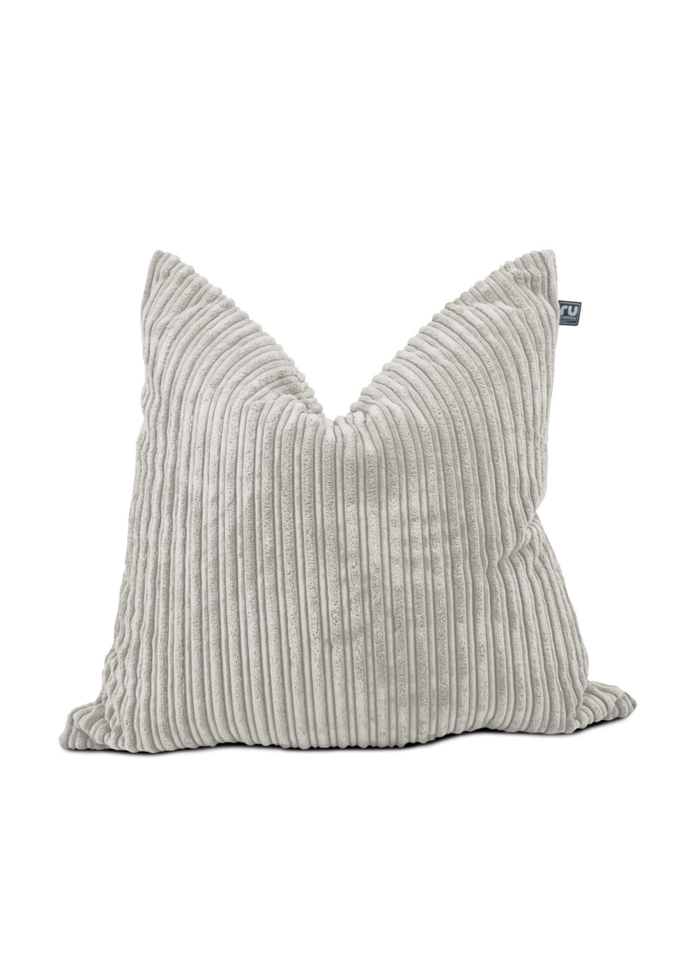 rucomfy Jumbo Cord Floor Cushion Platinum Grey Beanbag - One Size Image 3