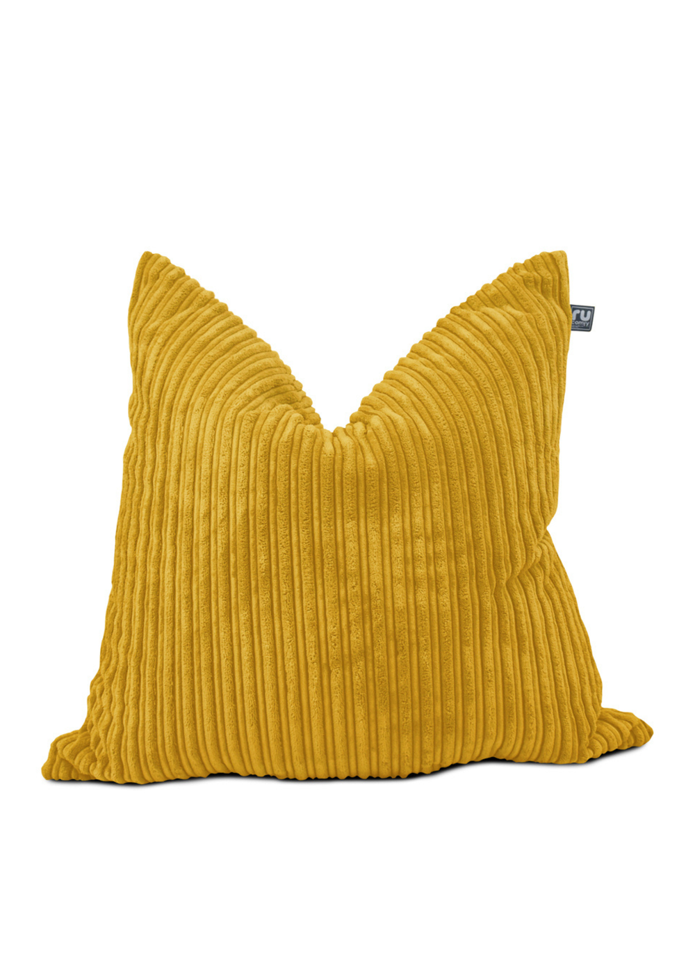 rucomfy Jumbo Cord Floor Cushion Mustard Beanbag - One Size Image 2