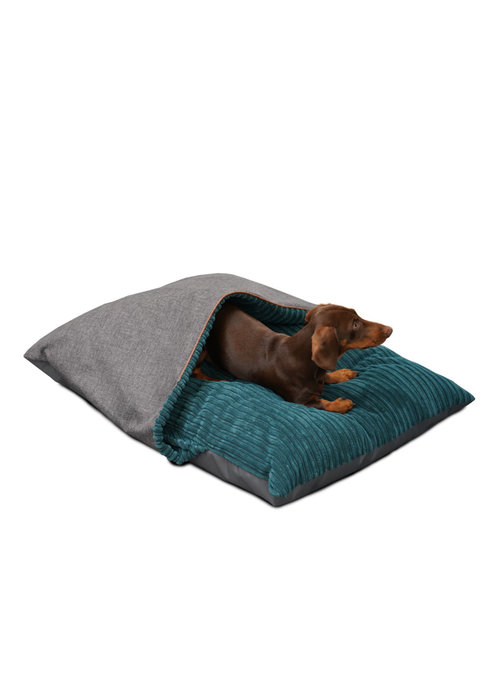 rucomfy Jumbo Cord Burrower Medium Teal Pet Bed - One Size Image 3