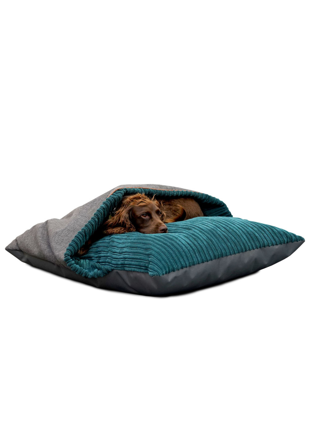 rucomfy Jumbo Cord Burrower Medium Teal Pet Bed - One Size Image 2