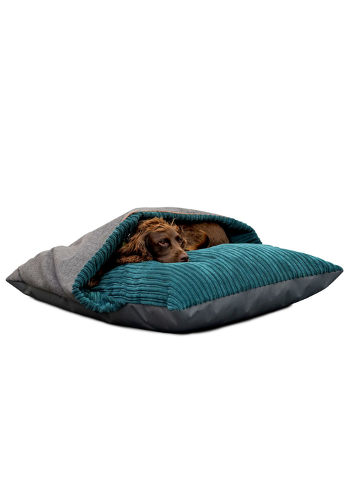 rucomfy Jumbo Cord Burrower Medium Teal Pet Bed - One Size Image 2
