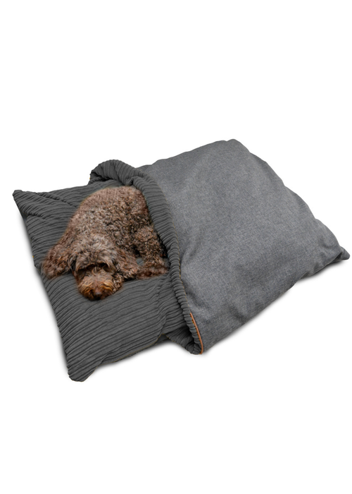 rucomfy Jumbo Cord Burrower Large Slate Grey Pet Bed - One Size Image 2