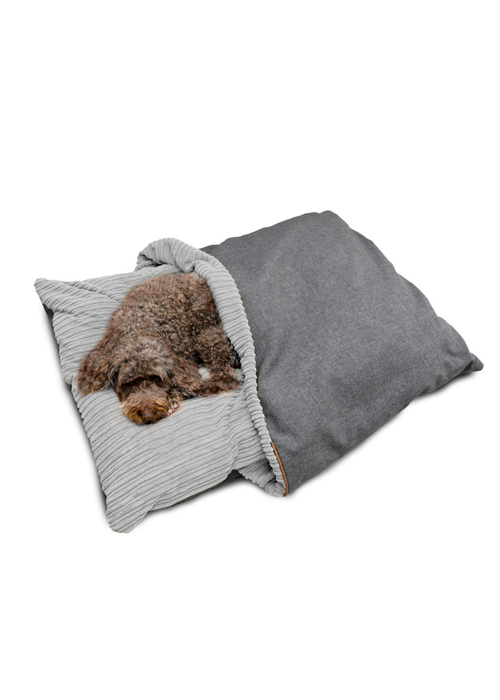 rucomfy Jumbo Cord Burrower Large Platinum Grey Pet Bed - One Size Image 3
