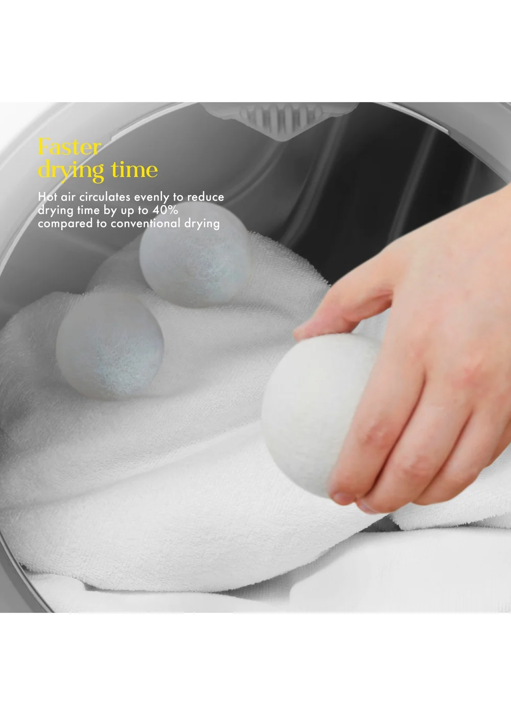 Swan Lynsey Queen of Clean Lambs Wool Dryer Balls - One Size Image 3