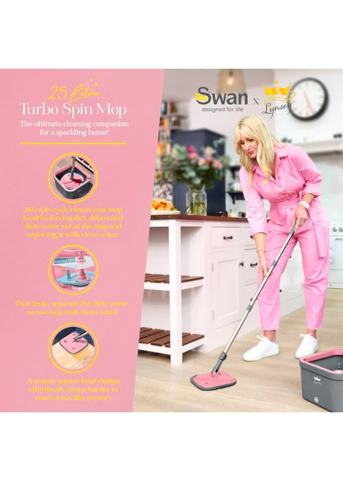 Swan Lynsey Queen Of Clean Spin Mop - One Size Image 2
