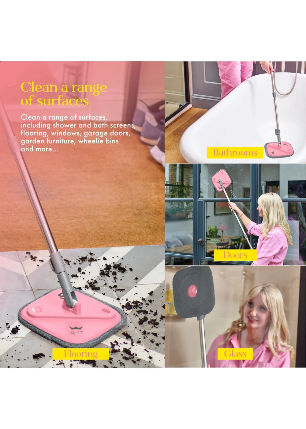 Swan Lynsey Queen Of Clean Spin Mop - One Size Image 3