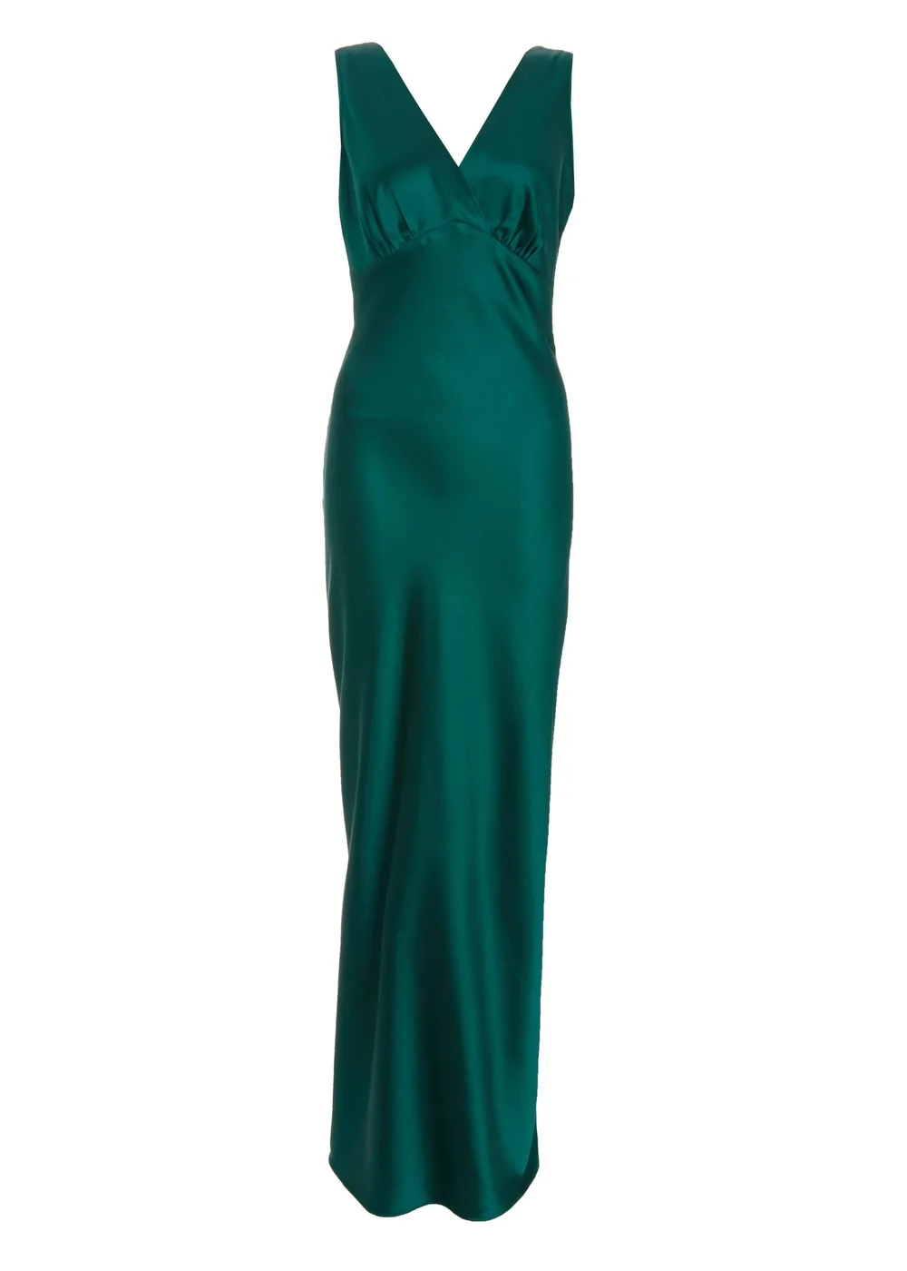 Quiz Green Satin Slip Maxi Dress - 6 | Matalan Quiz Green Satin Slip Maxi Dress - 6 | Matalan
