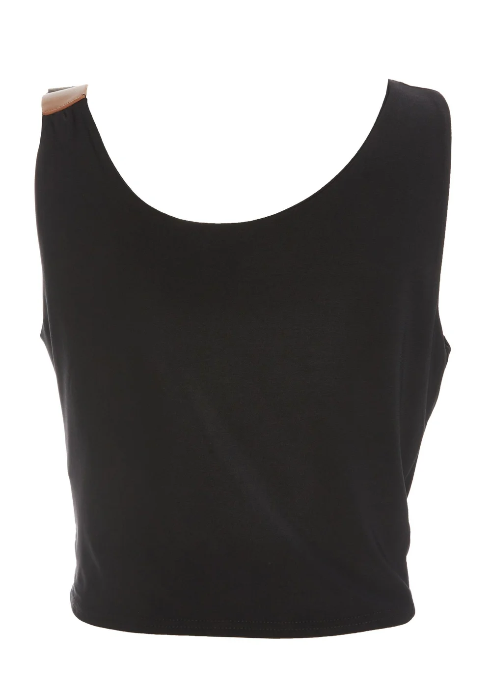Black Cowl Neck Buckle Detail Top - 6 Image 5