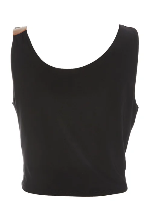 Black Cowl Neck Buckle Detail Top - 6 Image 5