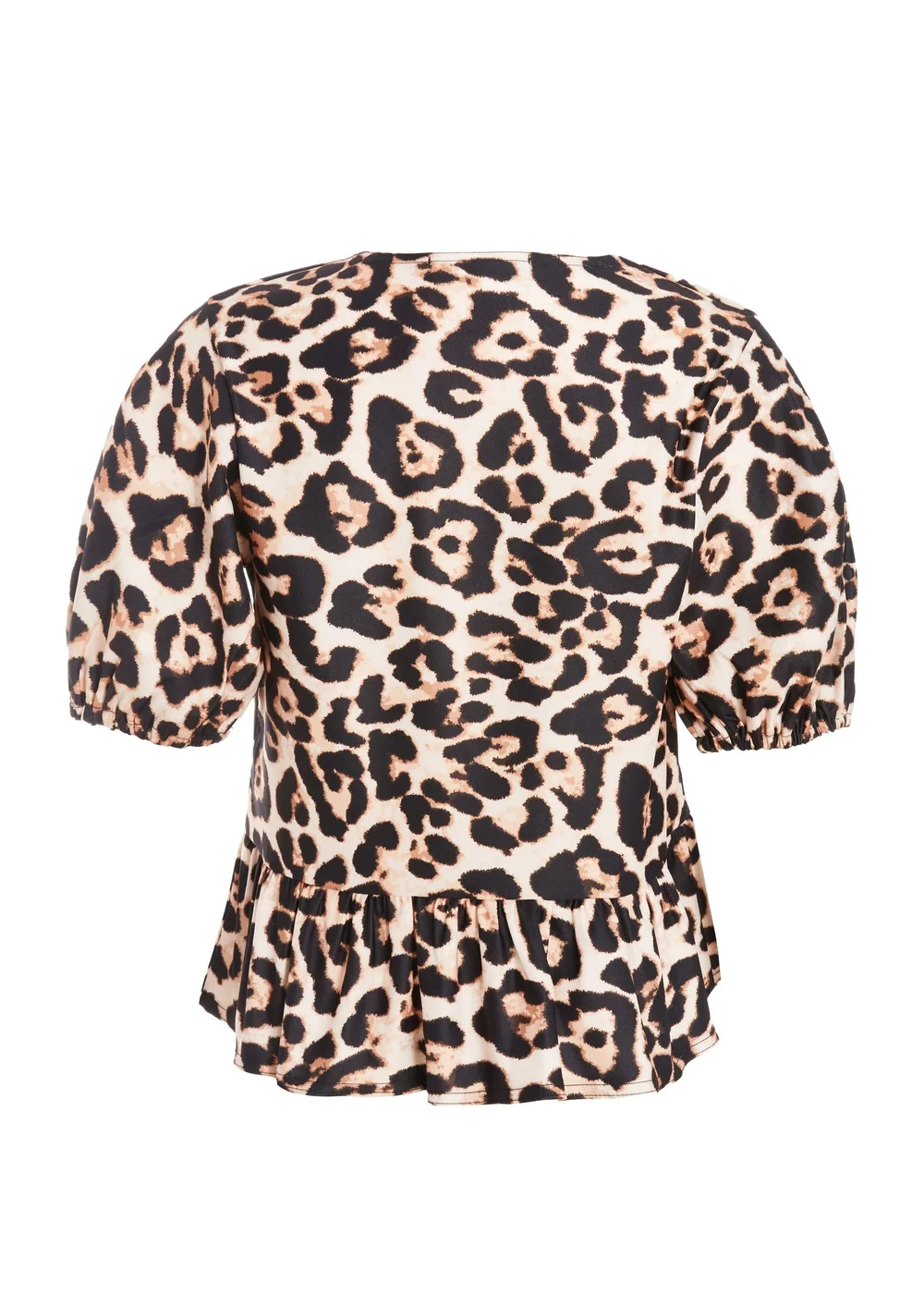 Quiz Brown Leopard Print Tie Top - 8 Image 5