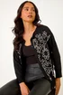 Roman Black Petite Cornelli Buttoned Cardigan - Size 10 Image 3