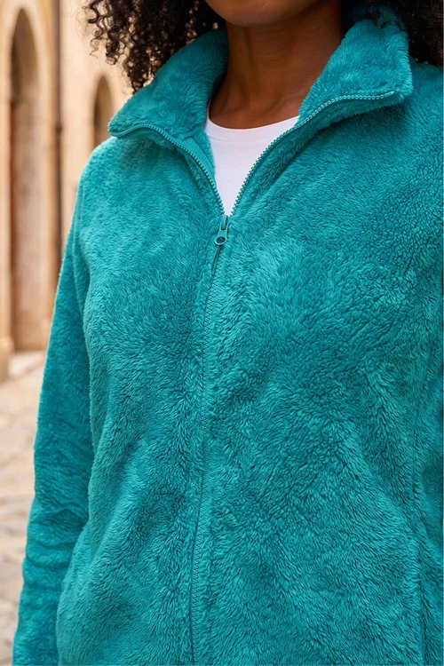 Roman Jade Soft Sherpa Fleece Jacket - XL Image 4
