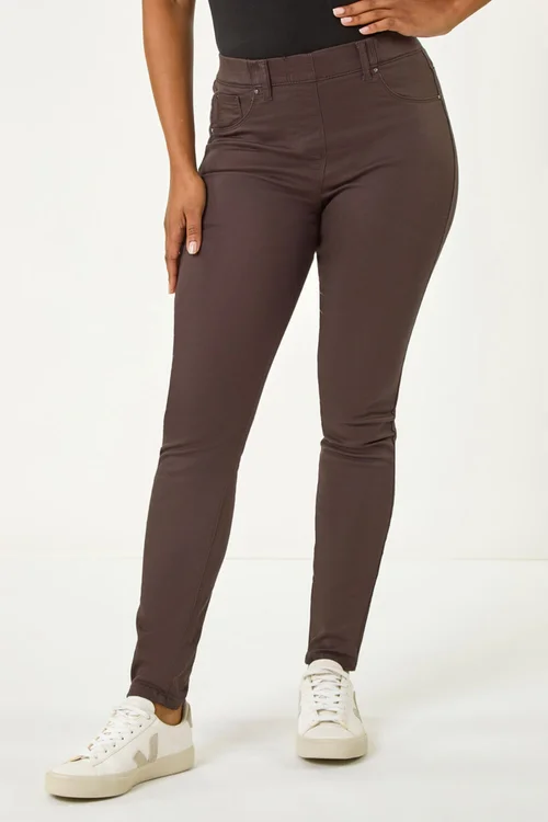Roman Chocolate Petite Denim Stretch Jegging - 18 Image 4