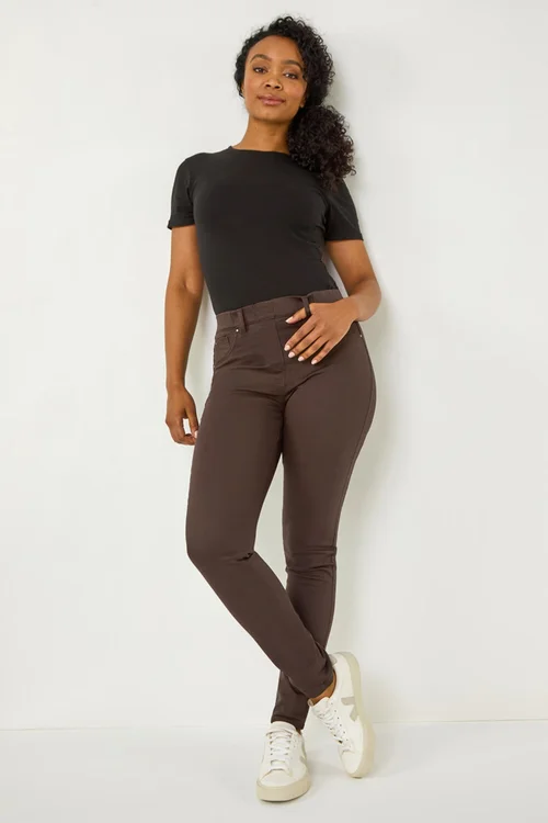 Roman Chocolate Petite Denim Stretch Jegging - 18 Image 1