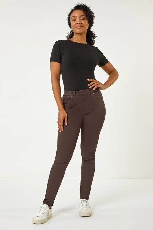 Roman Chocolate Petite Denim Stretch Jegging - 18 Image 2