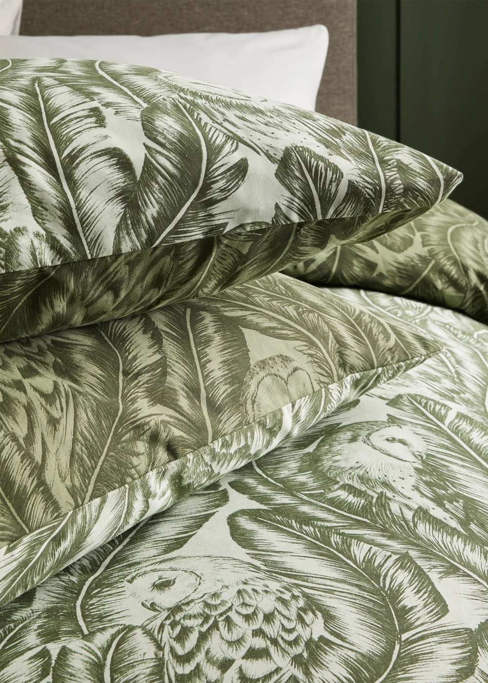 Wylder Forest Green Albus Heritage Duvet Cover Set - Single Image 3