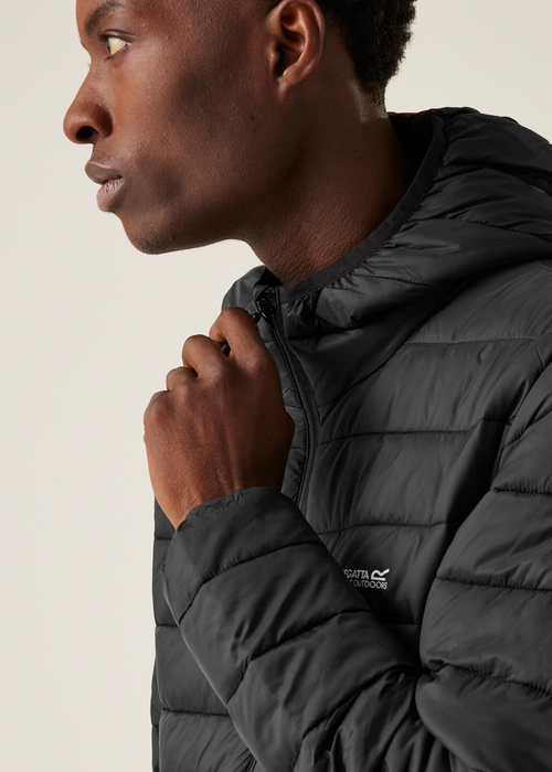 Regatta Black Hooded Marizion Padded Jacket - S Image 3