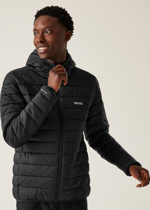 Regatta Black Hooded Marizion Padded Jacket - S Image 1