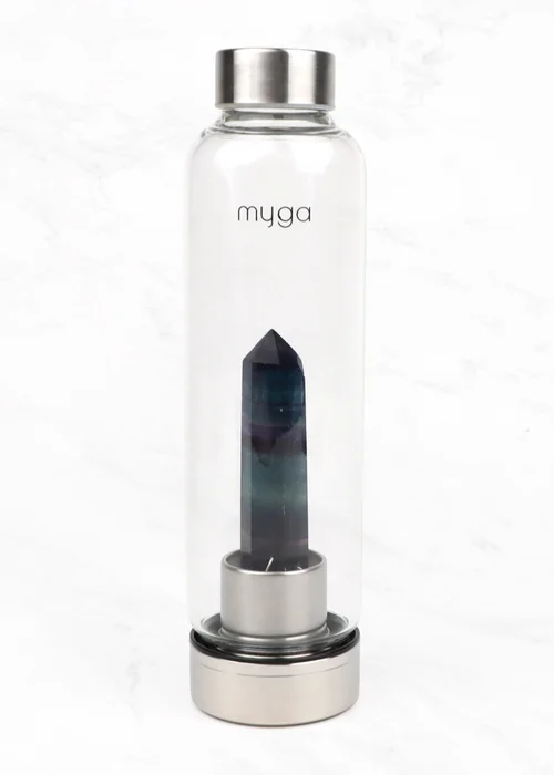 Myga Fluorite Crystal Water Bottle - One Size Image 1