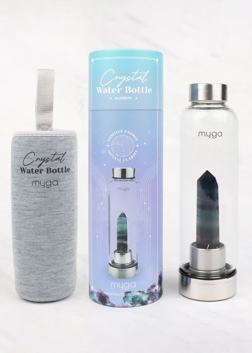 Myga Fluorite Crystal Water Bottle - One Size Image 4