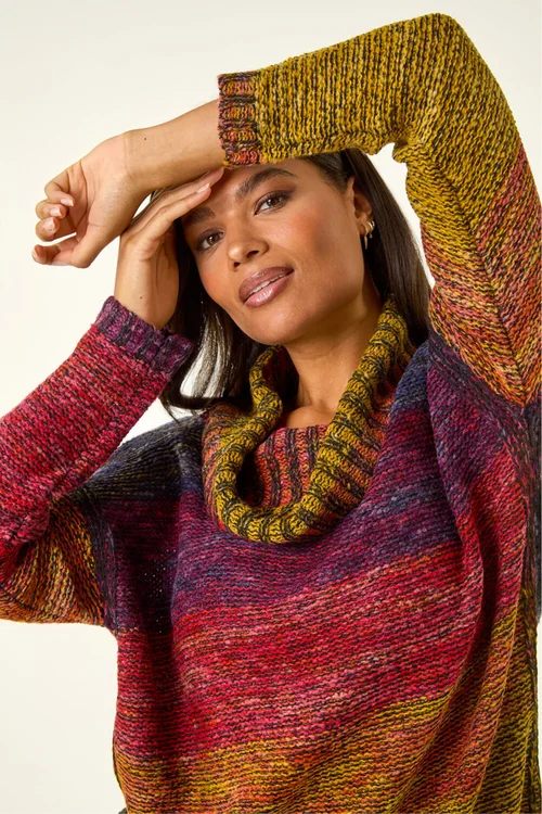 Roman Roll Neck Chunky Knit Jumper - 6 Image 1