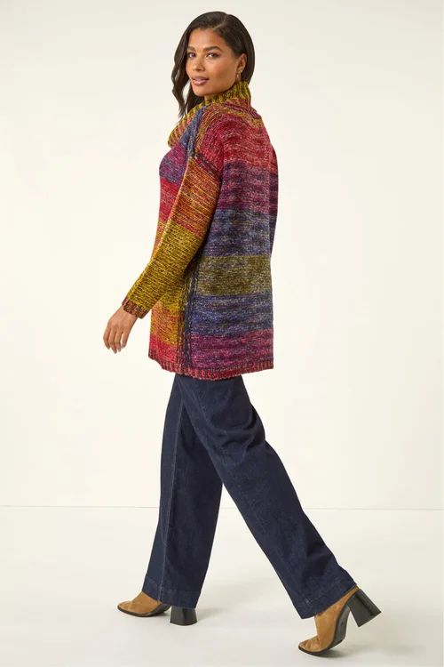 Roman Roll Neck Chunky Knit Jumper - 6 Image 3