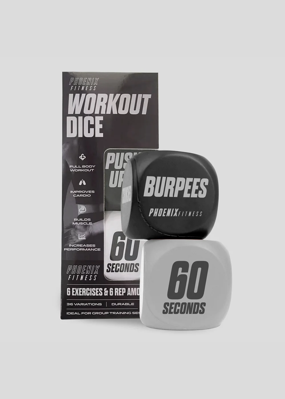 Phoenix Black Fitness Exercise Dice - One Size Image 1