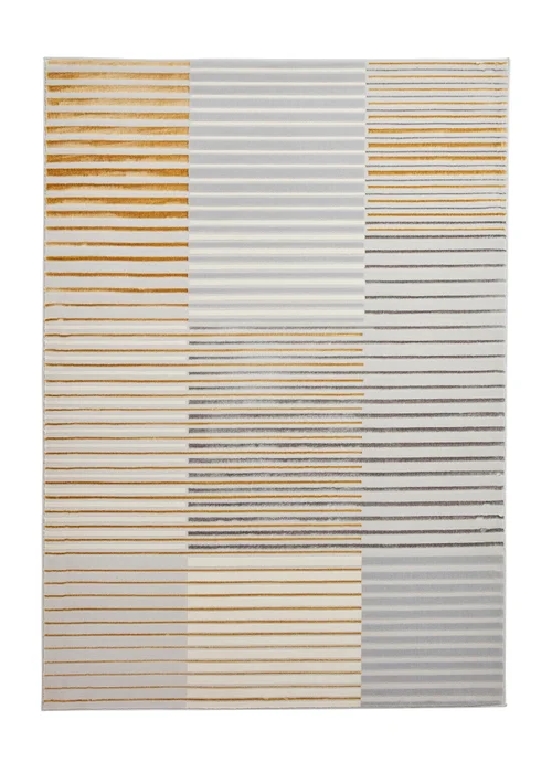 Think Rugs Apollo Grey Modern Linear Rug - 80 x 150 Image 2