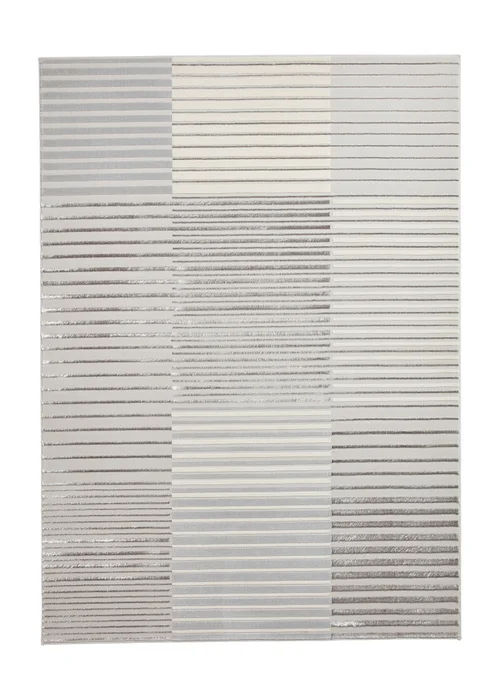 Think Rugs Apollo Ivory Modern Linear Rug - 80 x 150 Image 2