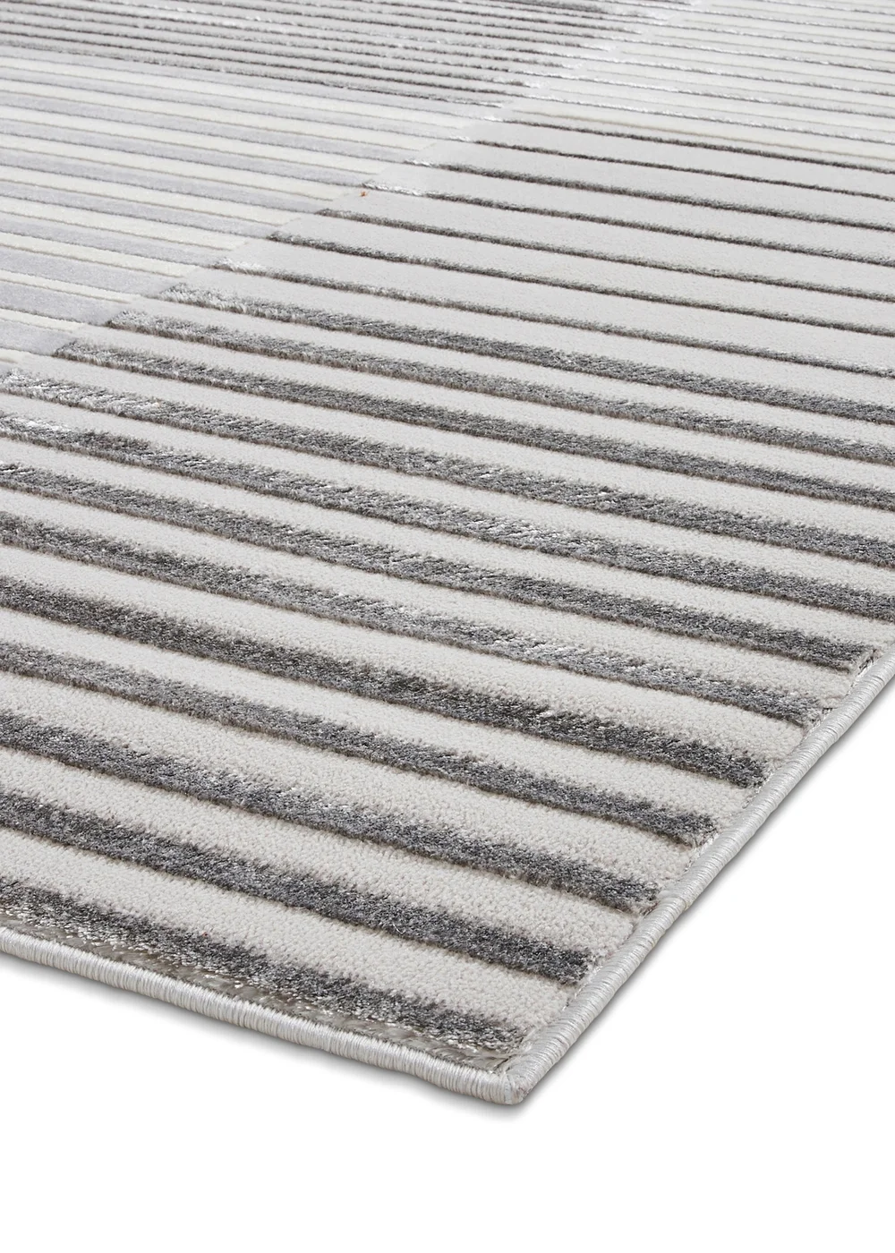 Think Rugs Apollo Ivory Modern Linear Rug - 80 x 150 Image 4