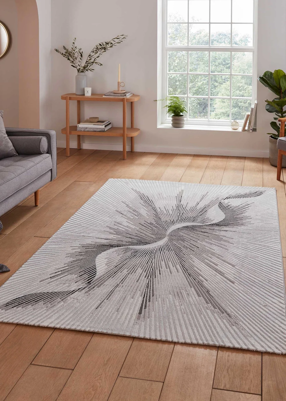 Think Rugs Creation Silver Modern Abstract Rug - 120 x 170 Image 1