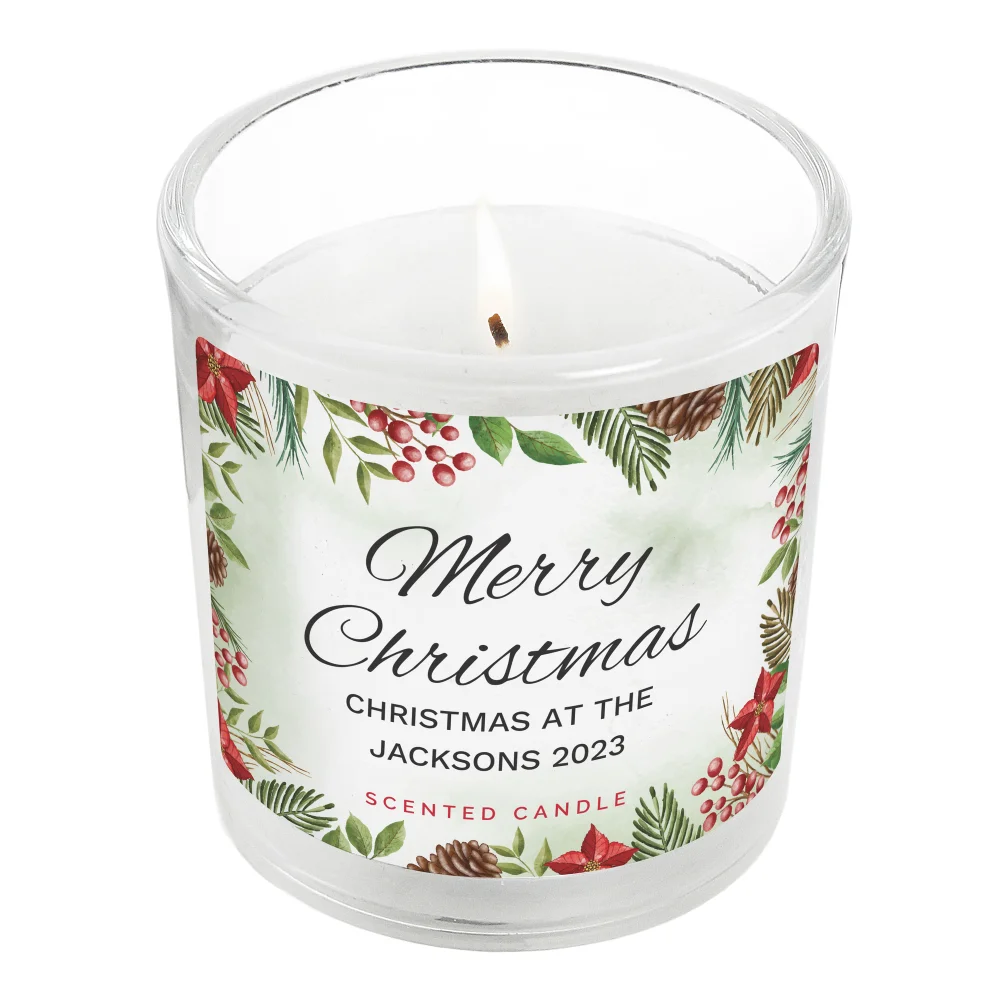 Personalised Memento Company Cream Christmas Scented Jar Candle - One Size Image 5
