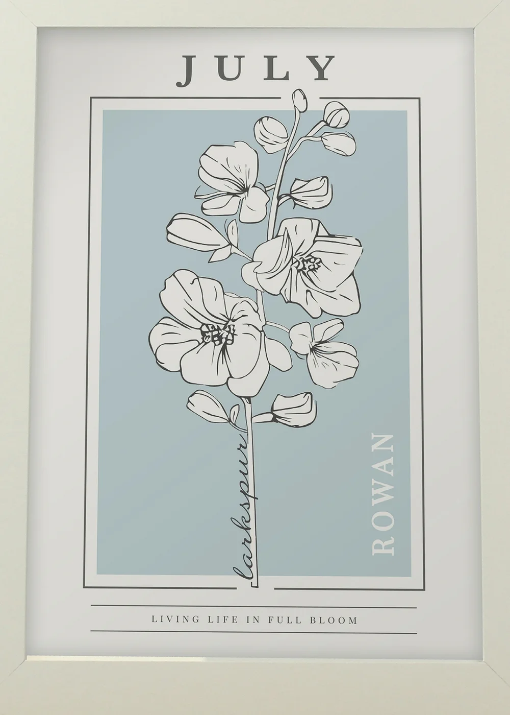 Personalised Memento Company White Birth Flower A4 Framed Print - One Size Image 2