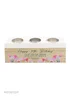 Personalised Memento Company Wood Hotchpotch Wild Flower Triple Tealight Box - One Size Image 1