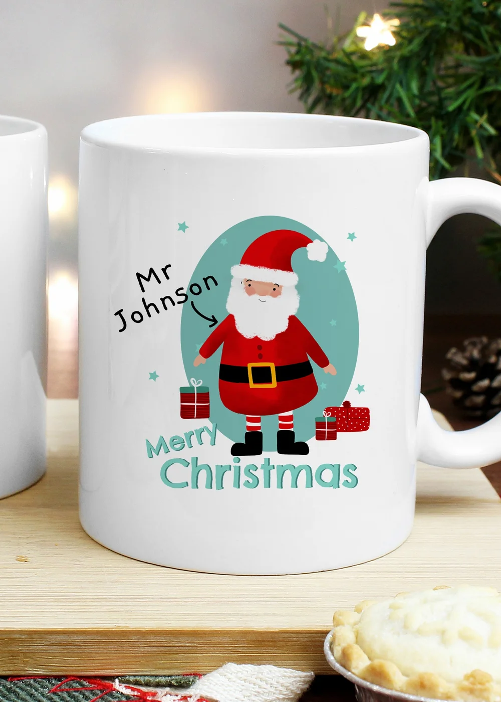 Personalised Memento Company White Mr Claus Christmas Mug - One Size Image 2