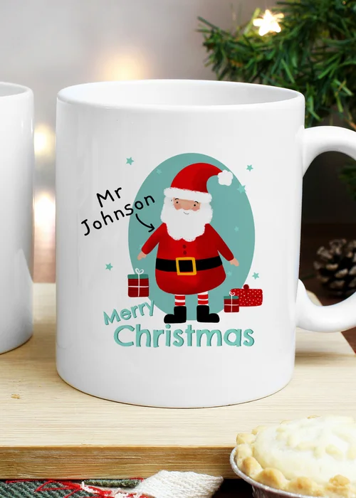 Personalised Memento Company White Mr Claus Christmas Mug - One Size Image 2