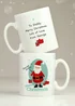 Personalised Memento Company White Mr Claus Christmas Mug - One Size Image 3