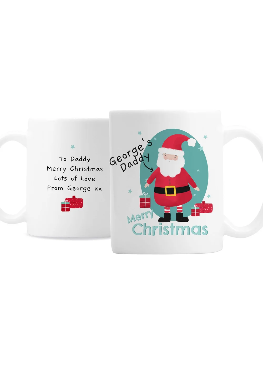 Personalised Memento Company White Mr Claus Christmas Mug - One Size Image 1