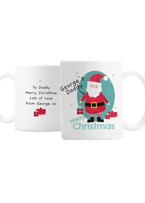 Personalised Memento Company White Mr Claus Christmas Mug - One Size Image 1