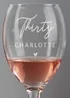 Personalised Memento Company Clear Big Age Wine Glass - One Size Image 2
