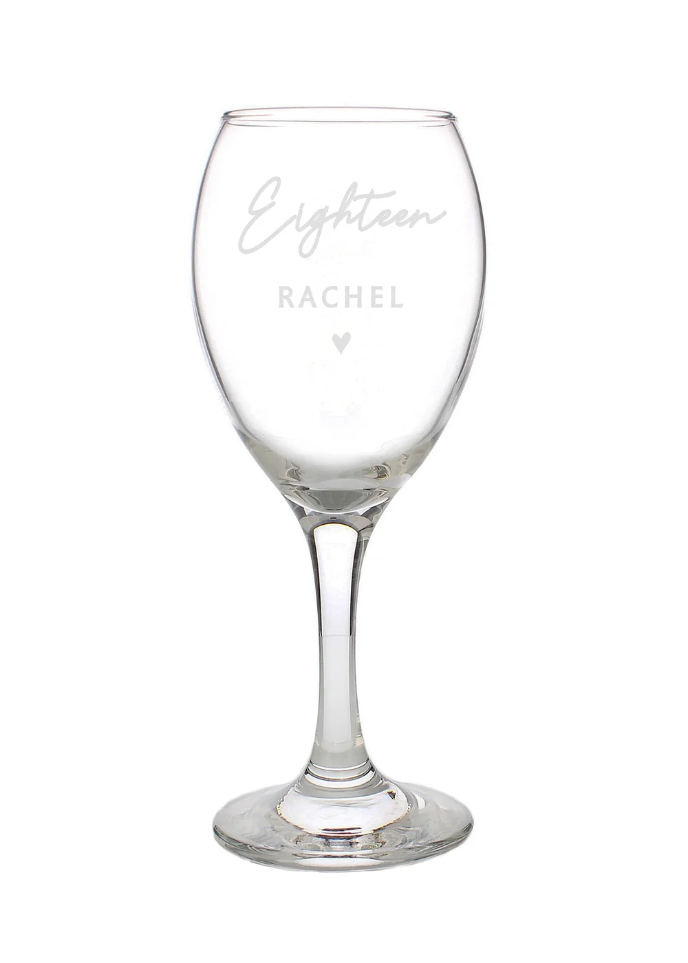 Personalised Memento Company Clear Big Age Wine Glass - One Size Image 1