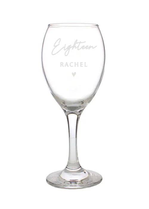 Personalised Memento Company Clear Big Age Wine Glass - One Size Image 1