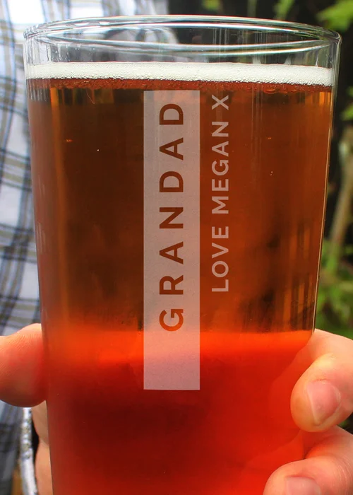 Personalised Memento Company Clear Free Text Pint Glass - One Size Image 2