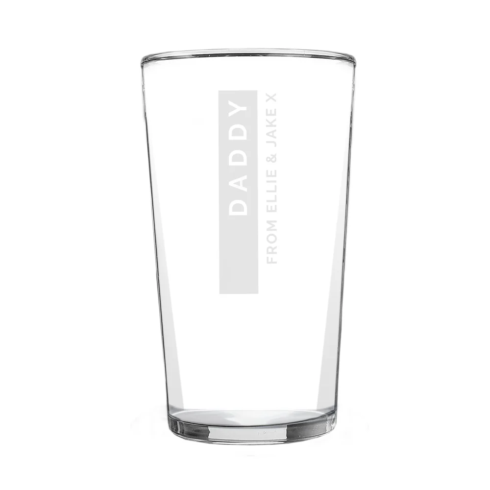 Personalised Memento Company Clear Free Text Pint Glass - One Size Image 5